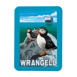 Magnet Flexible Puffins & Cruise Ship - Wrangell, Alaska