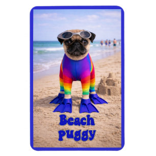Magnet Flexible Puggy de la plage