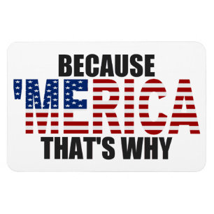 Magnet Flexible Puisque 'MERICA qui est pourquoi aimant de la
