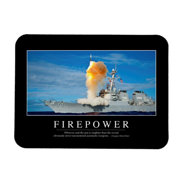 Magnet Flexible Puissance de feu : Citation Inspirationnelle (Horizontal)