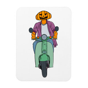 Magnet Flexible Pumpkin Rider sur scooter menthe