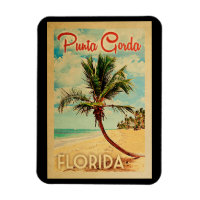Punta Gorda Florida Palm Tree Beach Vintage voyage