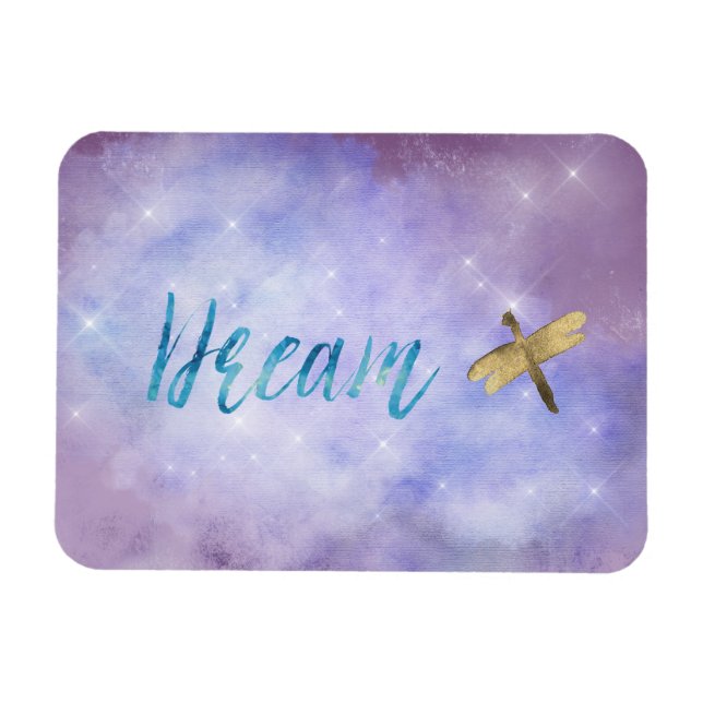 Magnet Flexible Purple Aqua Dream Dragonfly (Horizontal)