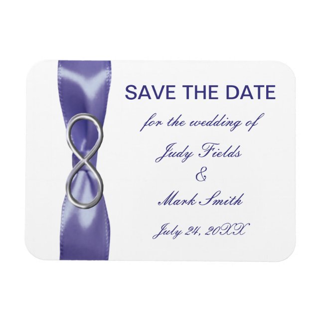 Magnet Flexible Purple Blue Silver Infinity Enregistrer l'aimant D (Horizontal)