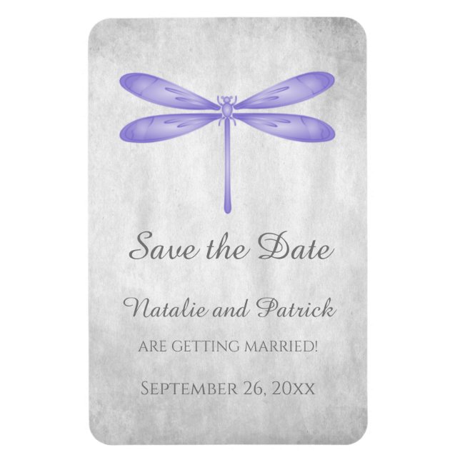 Magnet Flexible Purple dragonfly Enregistrer l'aimant de date (Vertical)