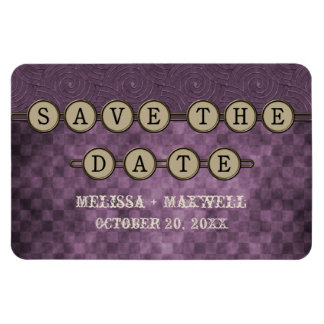 Magnet Flexible Purple Steampunk Keys Enregistrer la date Flexi Ma