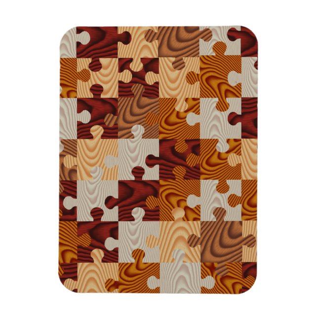 Magnet Flexible Puzzle de bois Faux (Vertical)