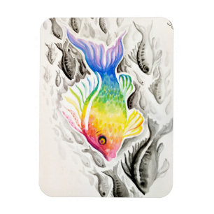 Magnet Flexible Puzzle de poisson arc-en-ciel