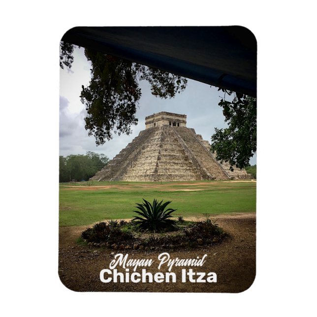 Magnet Flexible Pyramide maya CHICHEN ITZA Souvenir de voyage (Vertical)