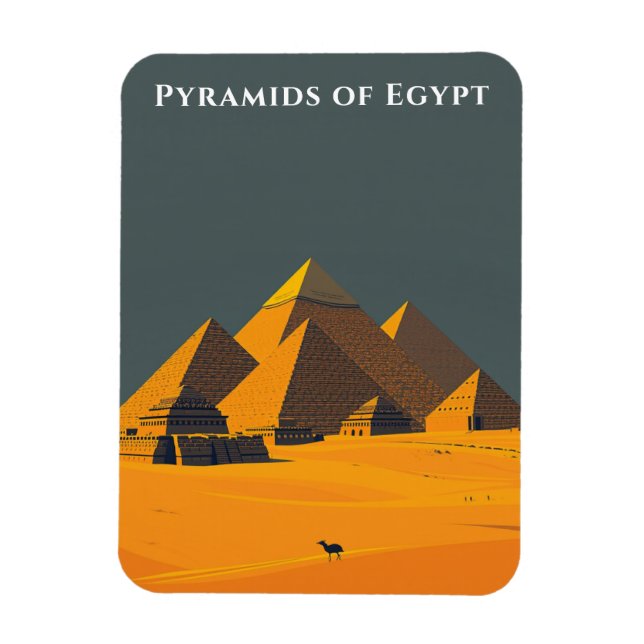 Magnet Flexible Pyramides d'Egypte Voyage Ancienne Merveilles (Vertical)