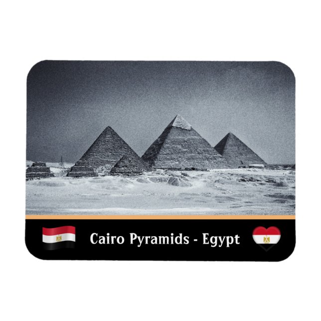 Magnet Flexible Pyramides égyptiennes & Le Caire - Egypte ancienne (Horizontal)