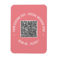 QR Code Scan Info Custom Text Colors Aimant