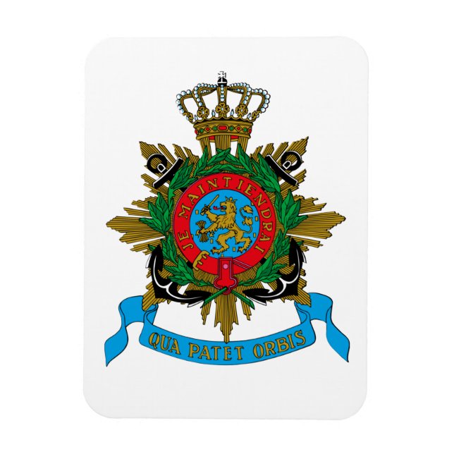 Magnet Flexible Qua Patet Orbis - Korps Mariniers Embleem (Vertical)