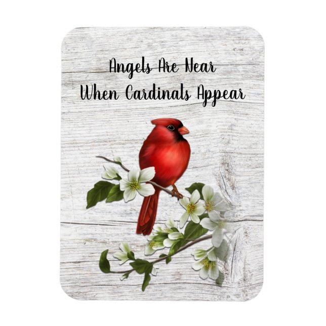 Magnet Flexible Quand les anges sont proches, des cardinaux appara (Vertical)