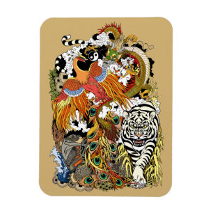 Magnet Flexible quatre animaux célestes