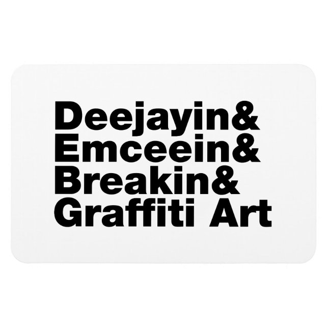 Magnet Flexible Quatre éléments de l'Hip hop (Horizontal)