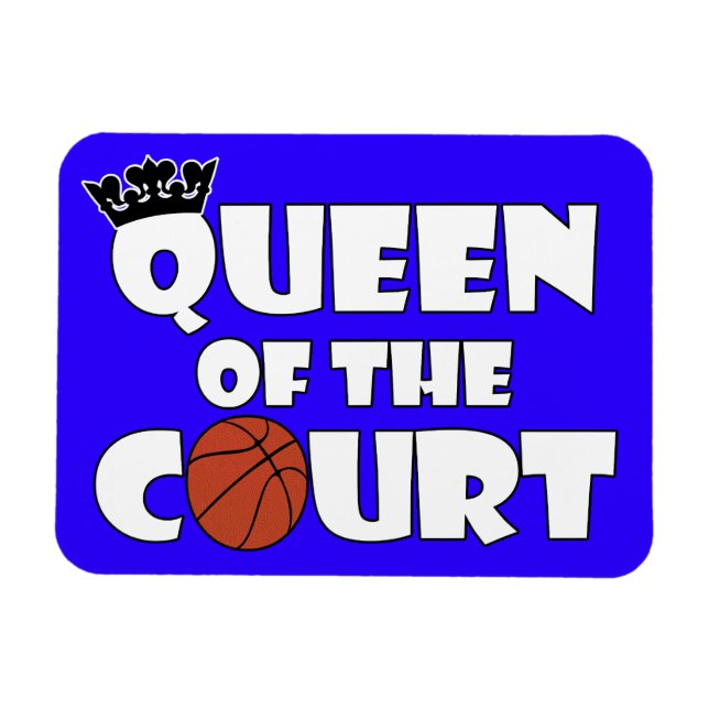 Magnet Flexible Queen of the Basketball Court Couleur personnalisé (Horizontal)