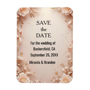 Magnet Flexible Quelle invitation de mariage de fleurs