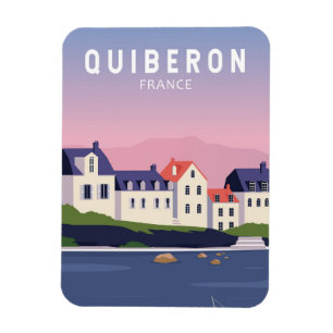 Magnet Flexible Quiberon France Travel Art Vintage