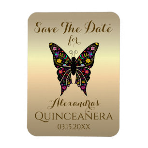 Magnet Flexible Quinceanera Enregistrer La Date 15e Anniversaire P