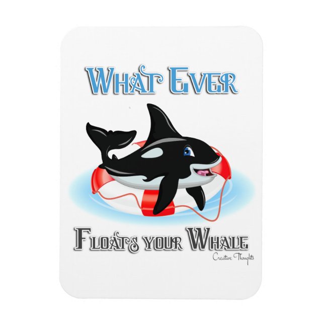 Magnet Flexible Quoi qu'il flotte votre baleine 2 (Vertical)