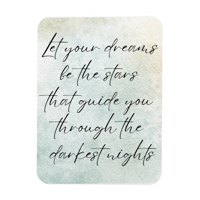 Magnet Flexible Quote d'inspiration Motivational Watercolor (Vertical)