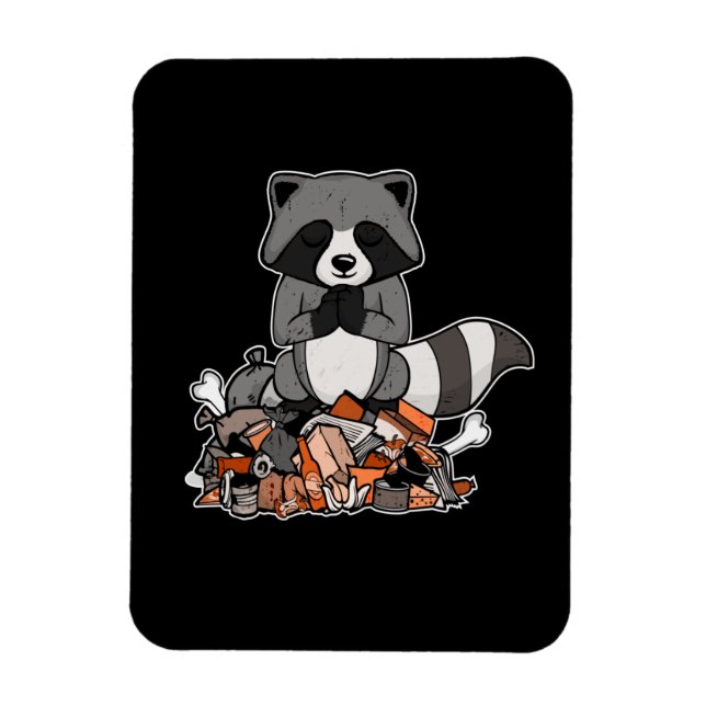 Magnet Flexible Raccoon Cadeau Femmes Méditation Yoga Raccoon (Vertical)