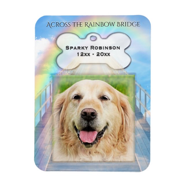 Magnet Flexible Rainbow Bridge Dog Memorial (Vertical)