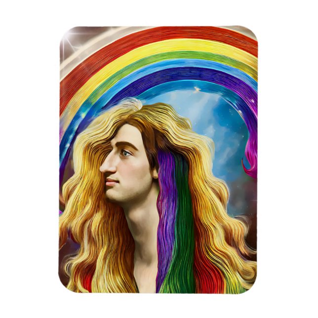 Magnet Flexible Rainbow Deity Homme Of All love Imaginaire Art (Vertical)