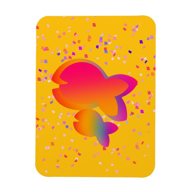 Magnet Flexible Rainbow Fish Yellow (Vertical)