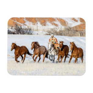 Magnet Flexible Ranch Hideout Horse, Wrangler et Chevaux
