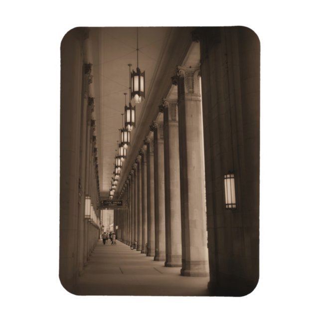 Magnet Flexible Rangée de colonnes - Opéra Civic - Chicago (Vertical)