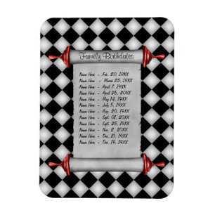 Magnet Flexible Rappel d'anniversaire de la famille magnétique - P