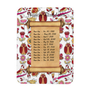 Magnet Flexible Rappel d'anniversaire de la famille magnétique - P