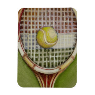 Magnet Flexible Raquette de tennis avec la boule s'étendant sur la