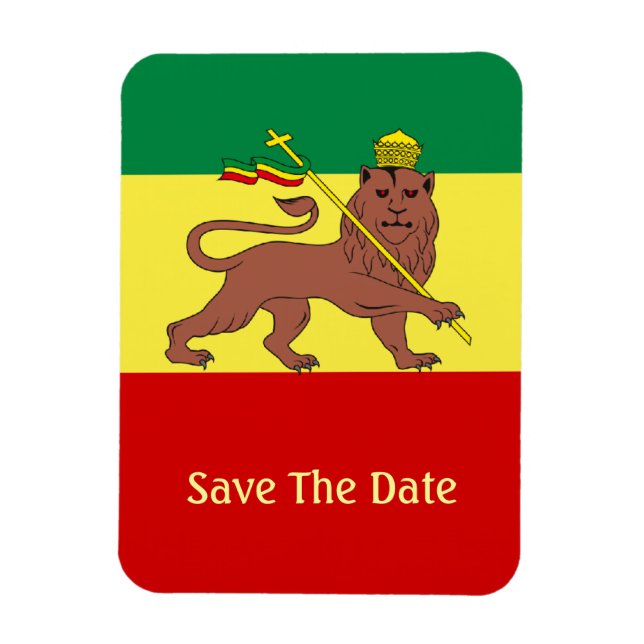 Magnet Flexible Rasta Reggae Lion de Juda (Vertical)