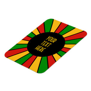 Magnet Flexible RASTAFARI BOUTON DRAGON RAYS + votre signe ou votr