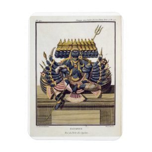 Magnet Flexible Ravana, roi de démon de la Ceylan, du 'voyage Ind