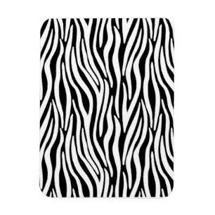 Magnet Flexible Rayures de zèbre en effet de fourrure noir et blan