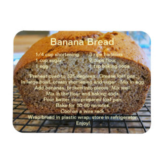Magnet Flexible Recette simple de pain de banane sur un aimant
