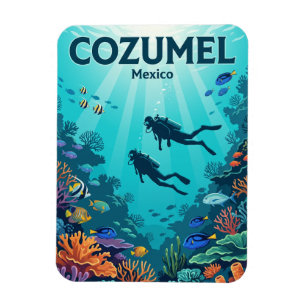 Magnet Flexible Récif Palancar, Cozumel Mexique