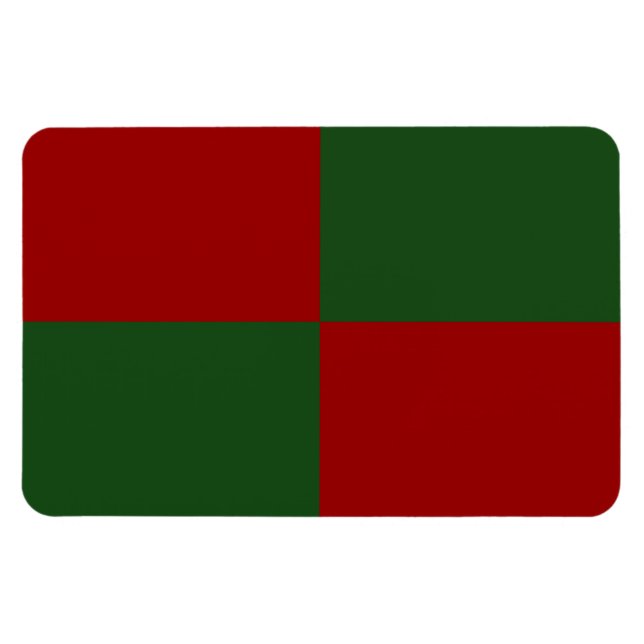 Magnet Flexible Rectangles rouge et vert (Horizontal)
