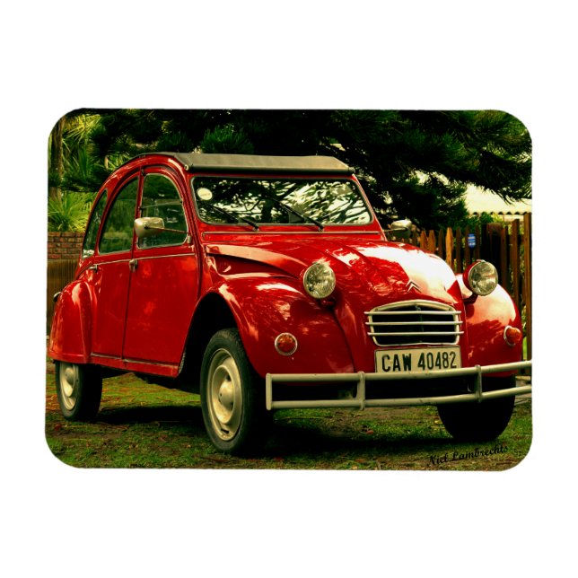 Magnet Flexible Red Citroën 2CV (Horizontal)