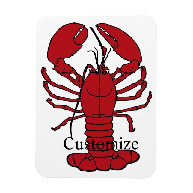 Magnet Flexible Red Maine Lobster Thunder_Cove (Vertical)