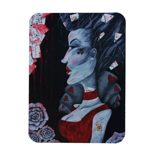 Magnet Flexible Red Queen Of Hearts Alice Wonderland Imaginaire Ar (Vertical)