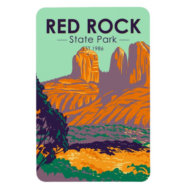 Magnet Flexible Red Rock State Park Arizona Vintage (Vertical)