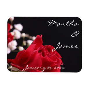 Magnet Flexible Red Rose Bouquet Mariage personnel