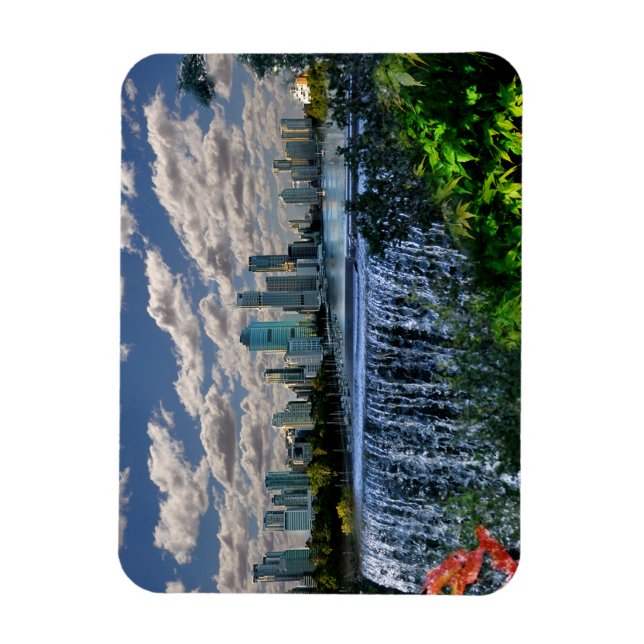 Magnet Flexible RÉFLEXIONS DES chutes de la rivière OZ Brisbane (Vertical)