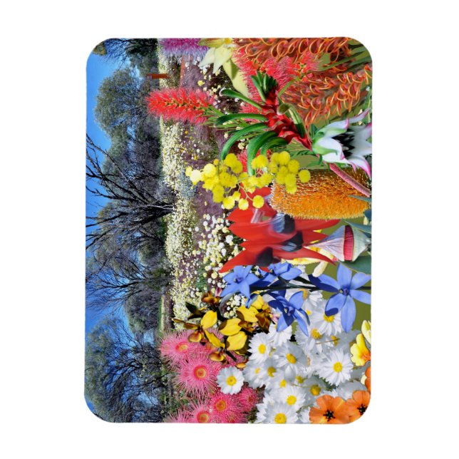 Magnet Flexible RÉFLEXIONS DES Fleurs sauvages australiens (Vertical)