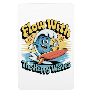 Magnet Flexible Réfrigérateur Flow With The Happy Waves
